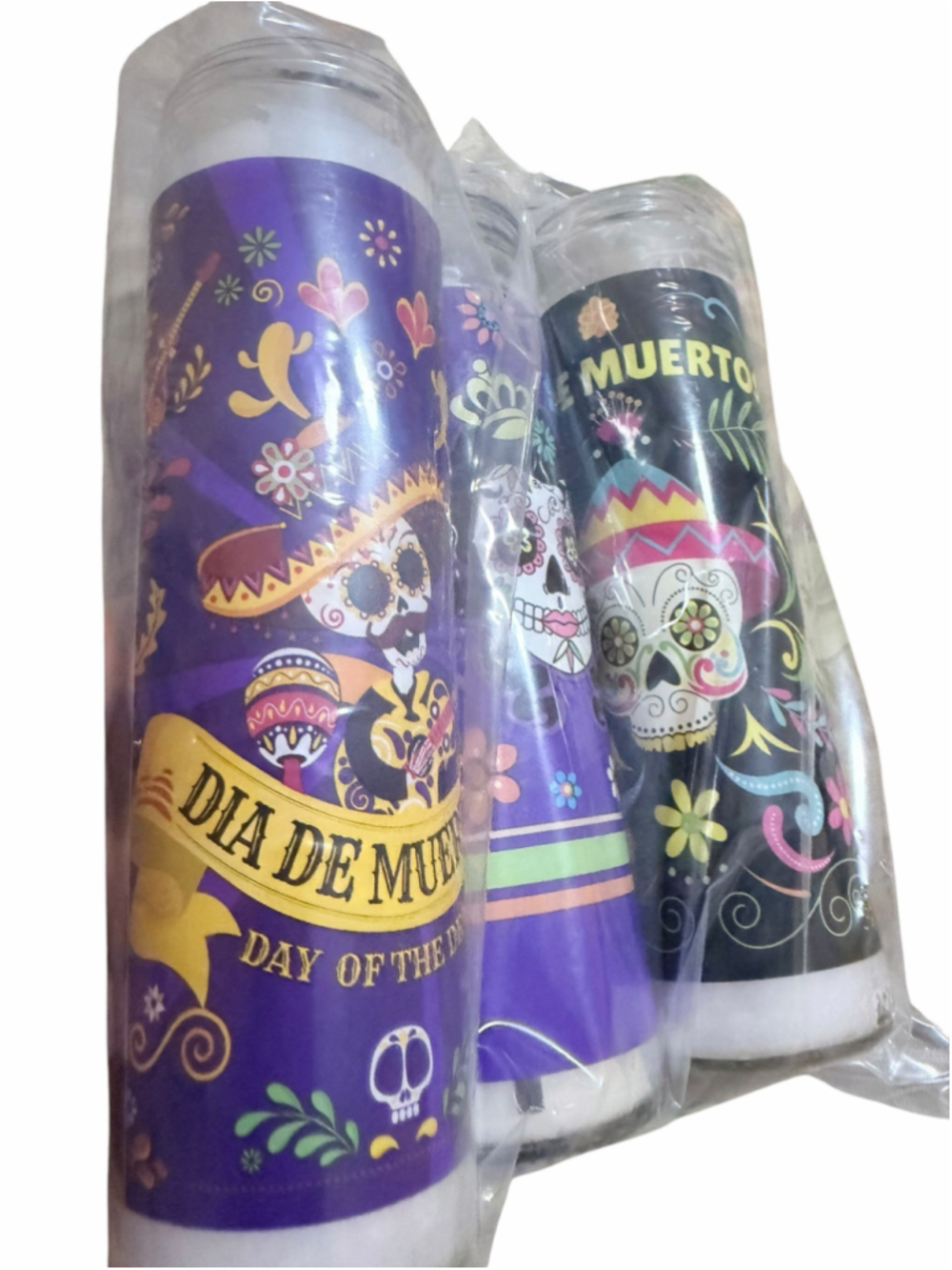 Lumex Dia De Los Muertos Candle Set One Size Multicolor Black - Picture 8 of 10